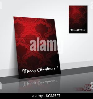 Abstrakte farbenfrohe Weihnachten Grußkarten, Flyer, Cover oder Hintergrund design Vorlage - Abbildung in frei skalierbar und bearbeitbaren Vektorformat Stock Vektor