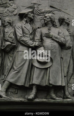George Washington (1732-1799). Kommandant der kontinentalen Armee während des amerikanischen Unabhängigkeitskrieges. das Washington Monument. von Rudolf Siemering (1835-1905). Philadelphia. Pennsylvania. usa. Stockfoto