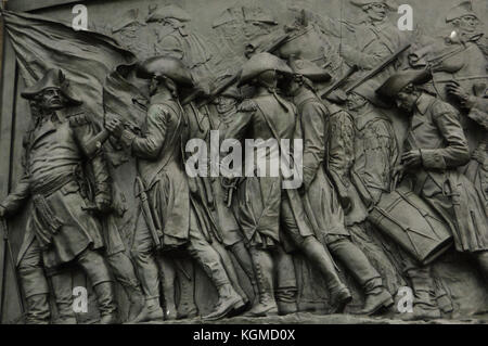 Der amerikanische Unabhängigkeitskrieg (1775 Ð 1783). das Washington Monument. von Rudolf Siemering (1835-1905). Detail. Philadelphia. Pennsylvania. usa. Stockfoto