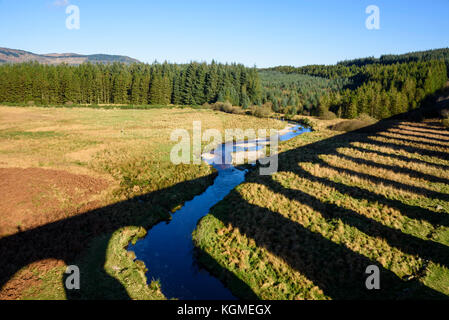 Schatten aus der Großen Wasser der Flotte Viadukt, in der Nähe der Pförtnerloge der Flotte, Dumfries and Galloway, Schottland Stockfoto