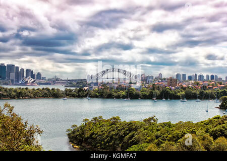 Blick auf die Sydney Harbour Bridge, Australien Stockfoto