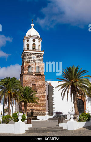 Kirche, Iglesia de Nuestra Senora de Guadalupe. Teguise, Lanzarote, Kanarische Inseln. Spanien Europa Stockfoto