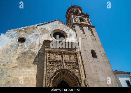 Principal Portal der Pfarrkirche Unserer Lieben Frau von der 'O' in Sanlúcar de Barrameda, Andalusien, Spanien Stockfoto