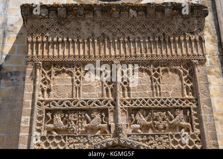 Principal Portal der Pfarrkirche Unserer Lieben Frau von der 'O' in Sanlúcar de Barrameda, Andalusien, Spanien Stockfoto