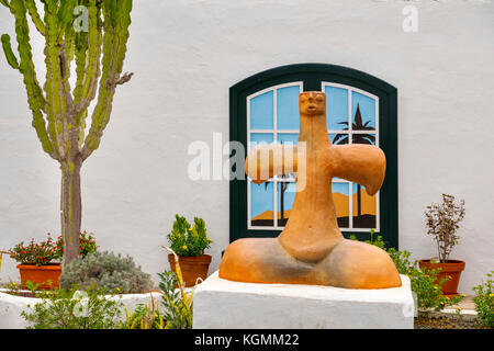 Traditionelle Skulptur, Haria. Lanzarote Island. Kanarische Inseln Spanien. Europa Stockfoto