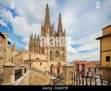 Burgos, Provinz Burgos, Kastilien und Leon, Spanien. Die gotische Kathedrale. Bau im 13. Jahrhundert begann. Es ist ein UNESCO Weltkulturerbe. Stockfoto