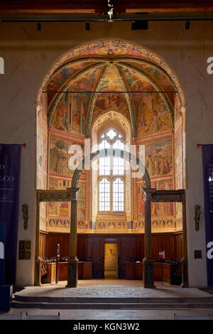 Benozzo Gozzoli Fresken, Museo Comunale, Kirche San Francesco, Montefalco, Umbrien, Italien Stockfoto