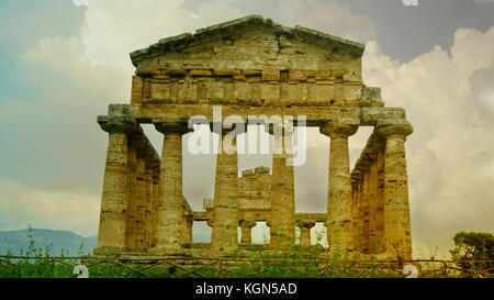 Archäologische Ruinen von Paestum, Italien Stockfoto