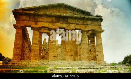 Archäologische Ruinen von Paestum, Italien Stockfoto