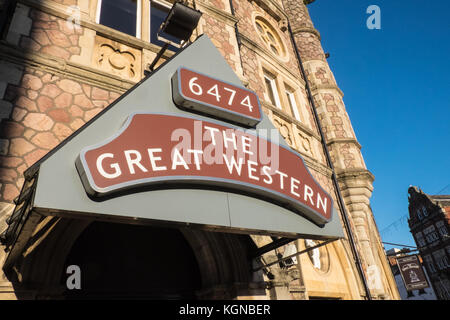 Die Great Western, Gebäude, Wetherspoon, Pub, Bar, Gaststätte, Essen, Steckdose, Cardiff Caerdydd, South Glamorgan, Hauptstadt, der, Wales, Welsh, Großbritannien, Großbritannien, Europa, Stockfoto