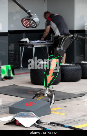 Sao Paulo, Brasilien. November 2017. Vorbereitungstag für den Formel 1 Grand Prix von Brasilien auf der Interlagos Rennstrecke in Sao Paulo, Brasilien. Der große preis wird am kommenden Sonntag, 12. November, gefeiert. Quelle: Paulo Lopes/ZUMA Wire/Alamy Live News Stockfoto