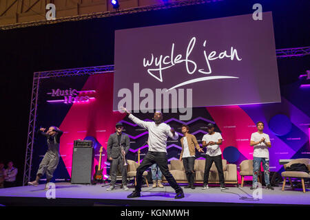 November 09, 2017 in Lissabon, Portugal. drei Grammy award-winning Artist und Philanthrop, Wyclef Jean in web Gipfel 2017 in Lissabon, Portugal © Alexandre de Sousa/alamy leben Nachrichten Stockfoto