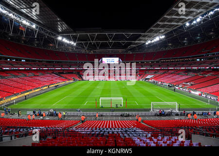 Wembley-Stadion GES/ Fussball/ Freundschaftsspiel: England - Deutschland, 10.11.2017 Fußball/Fußball: Freundschaftsspiel: England gegen Deutschland, London, 10. November 2017 |Nutzung weltweit Stockfoto