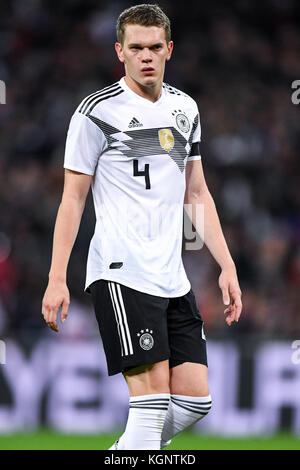 Matthias Ginter (Deutschland) GES/Fussball/Freundschaftsspiel: England - Deutschland, 10.11.2017 Fußball/Fußball: Freundschaftsspiel: England gegen Deutschland, London, 10. November 2017 |Nutzung weltweit Stockfoto