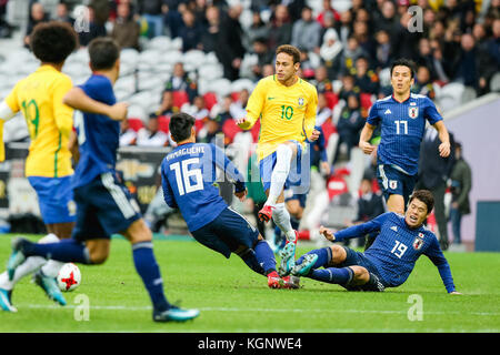 Lille, Frankreich. November 2017. Neymar (BH) Fußball/Fußball : Neymar von Brasilien während des Internationalen Freundschaftsspiels zwischen Japan und Brasilien im Stade Pierre-Mauroy in Lille, Frankreich. Quelle: AFLO/Alamy Live News Stockfoto