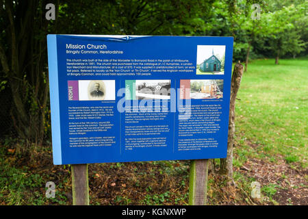 Die Mission Church, ein Blechtabernakel der 'Tin Church', wurde aus Bringsty Common im Avoncroft Museum of Buildings, Worcestershire, England, Großbritannien verlegt Stockfoto