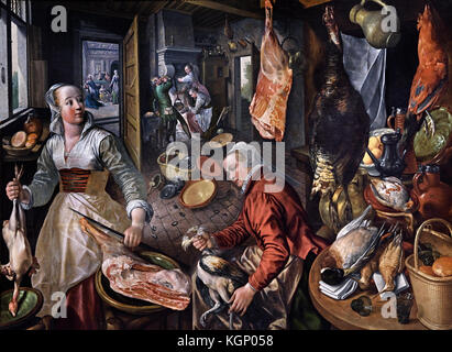 Die vier Elemente: Feuer 1570 Joachim Beuckelaer 1533 - 1575 Flämische Belgien Belgische Stockfoto