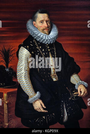 Portrait der Erzherzog Albert 1615 Peter Paul Rubens (1577-1640) Maler in der flämischen Barockmalerei Tradition. Antwerpen, Antwerpen, Belgien, (den Erzherzog Albrecht von Österreich (1559-1621) Statthalter der Niederlande im Jahre 1595 ernannt wurde, und von 1598 Gemeinsame wurde souverän Der siebzehn Provinzen mit seiner Frau, der Infantin Isabella. ) Stockfoto