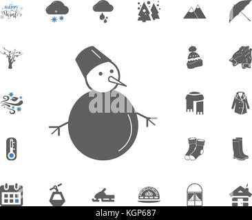 Schneemann Symbol. Happy winter Symbol. Hallo winter Symbol. vector Abbildung Symbol Stock Vektor