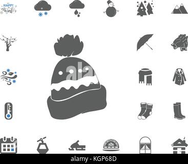 Winter Cup, hat Symbol. Happy winter Symbol. Hallo winter Symbol. vector Abbildung Symbol Stock Vektor