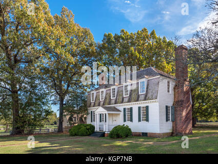 Yorktown, Virginia, USA. Die Moore Haus wo die Artikel der Kapitulation nach der Britischen kapitulation an der Batle von Yorktown unterzeichnet wurden. Stockfoto