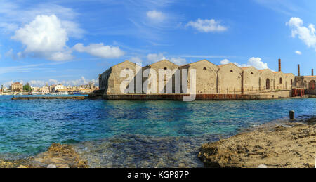 Das Werk „Tonnara“ auf der Insel Favignana (Sizilien, Italien) Stockfoto