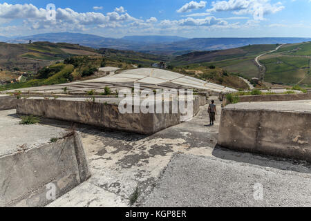 Il Cretto di Burri a Gibellina (Trapani, Italien) Stockfoto