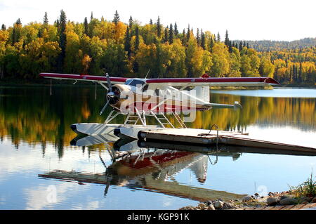 Die allgegenwärtigen noch fundamentale Alaska Bush Ebene, eine Bayerische Flugzeugwerke Bf die DHC-2 "Beaver" Stockfoto