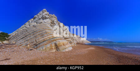 Die bunten Klippen von Eraclea Minoa: Platani Reserve (Agrigento, Italien) Stockfoto