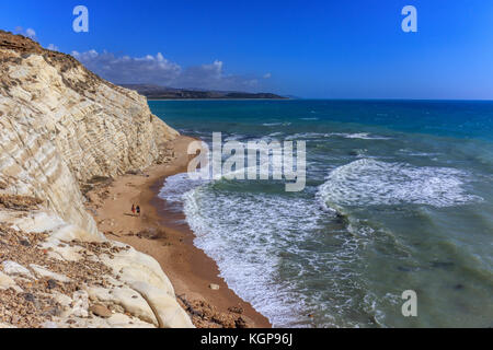 Die bunten Klippen von Eraclea Minoa: Platani Reserve (Agrigento, Italien) Stockfoto