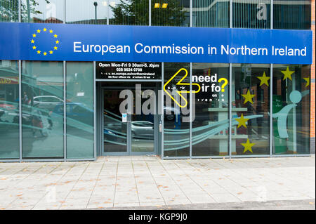 Das Büro der Europäischen Kommission in Belfast. Das Büro der Europäischen Kommission in Nordirland wurde 1980 eingerichtet. Stockfoto