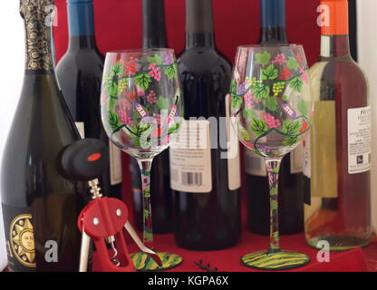 Wein und Wein Stockfoto