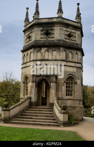 Octagon Turm bei Studley Royal, Ripon, North Yorkshire, England, UK. Stockfoto