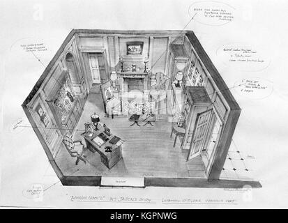 Der Spiegel knacken würde (1980) Produktion Skizzen Datum: 1980 Stockfoto