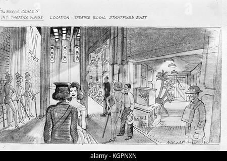 Der Spiegel knacken würde (1980) Produktion Skizzen Datum: 1980 Stockfoto