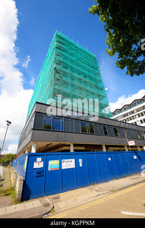 Baryta Haus in Victoria Avenue Southend-on-Sea Essex durch Shaviram Kapitalanlagen der Gruppe von Office Block umgewandelt in Wohnungen, Stockfoto