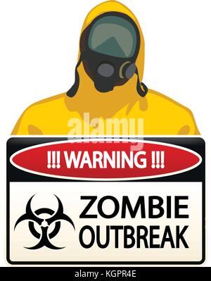 Bio hazard Mann, 05. Stock Vektor