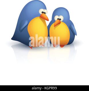 Zwei niedlichen Vögel Stock Vektor