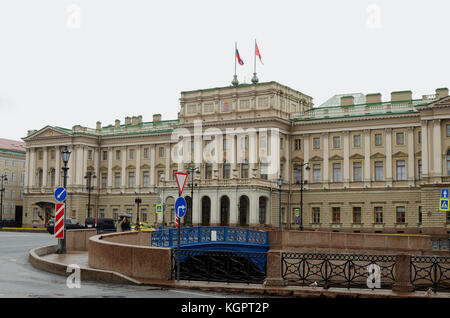 12.06.2016. Russland. saint-petersburg. Mariinsky Palast - der Sitz des Parlaments, dem gesetzgebenden Versammlung des st. Petersburg. Stockfoto