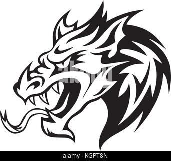 Dragon Head Logo Stock Vektor