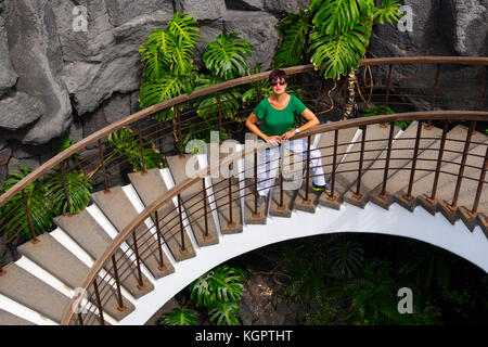 Rundtreppe. Casa Museo del Campesino, Denkmal für den Bauern. Geschaffen von César Manrique. San Bartolome. Lanzarote Island, Kanarische Inseln, Spai Stockfoto