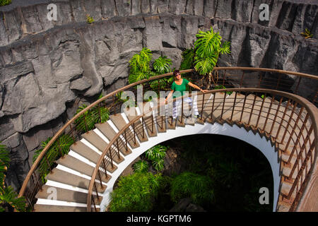 Rundtreppe. Casa Museo del Campesino, Denkmal für den Bauern. Geschaffen von César Manrique. San Bartolome. Lanzarote Island, Kanarische Inseln, Spai Stockfoto