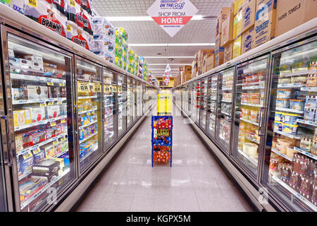 Eine typische Lebensmittelgeschäft oder Supermarkt in den USA Stockfoto