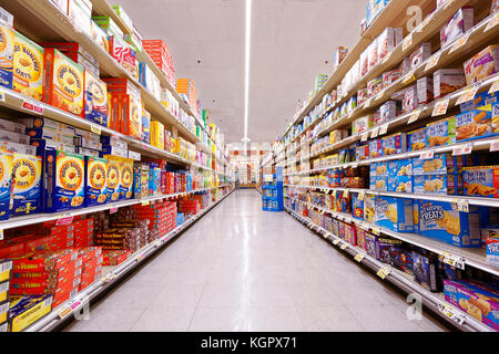 Eine typische Lebensmittelgeschäft oder Supermarkt in den USA Stockfoto