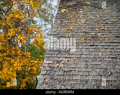 19. jahrhundert Dach auf ein Gebäude am Trichter - goetschius House Museum in Upper Saddle River, New Jersey Stockfoto