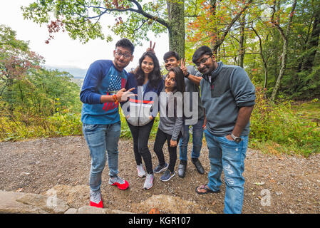 Herbstfarbe im Great Smoky Mountains National Park. Stockfoto