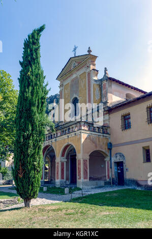 Frankreich. Alpes-Maritimes (06). Saorge. Dorf Mercantour. Franziskanerkloster von Saorge Stockfoto