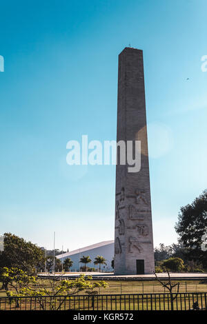 Foto von Obelisk im Park Ibirapuera Sao Paulo, Brasilien (Brasil) Stockfoto