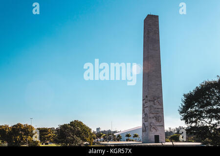 Foto von Obelisk im Park Ibirapuera Sao Paulo, Brasilien (Brasil) Stockfoto