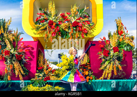 Frankreich, Alpes-Maritimes (06), Nizza. Karneval. Blumenparade Stockfoto